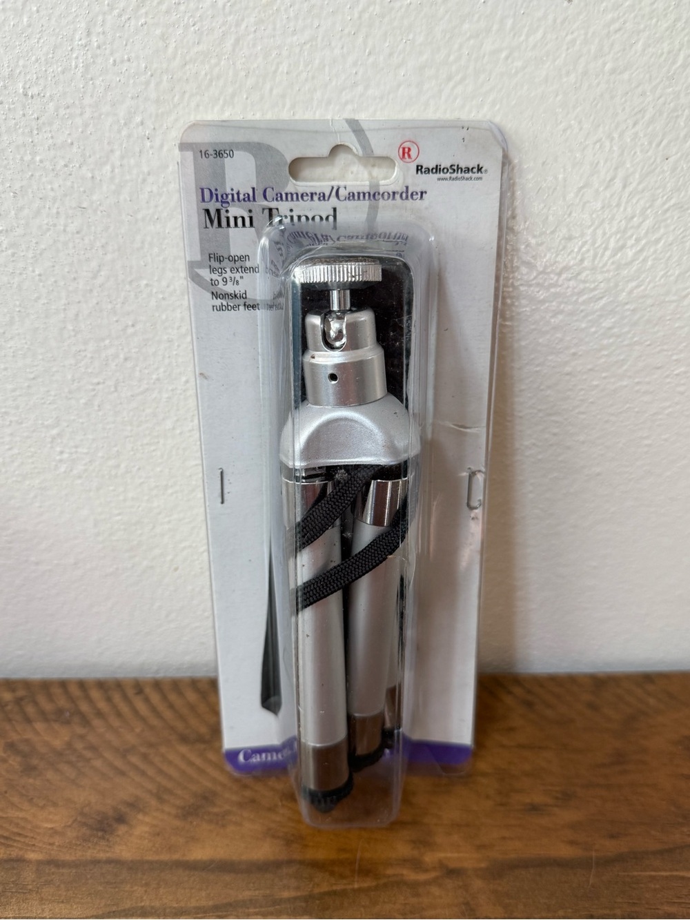 RadioShack Mini Tripod  flip-open legs extend to 9 3/8” nonskid rubber feet